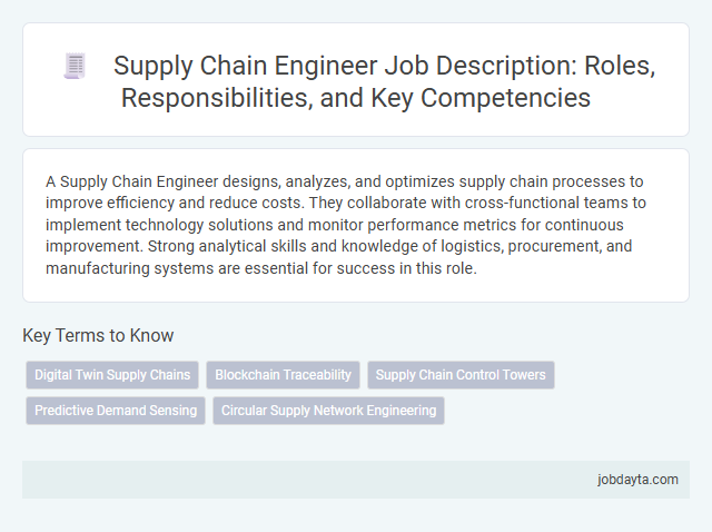 Supply Chain Engineer Job Description: Roles, Responsibilities, and Key Competencies