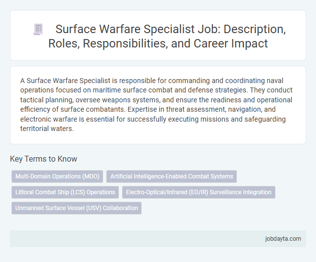 Surface Warfare Specialist Job: Description, Roles, Responsibilities, and Career Impact