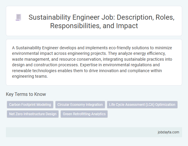 Sustainability Engineer Job: Description, Roles, Responsibilities, and Impact
