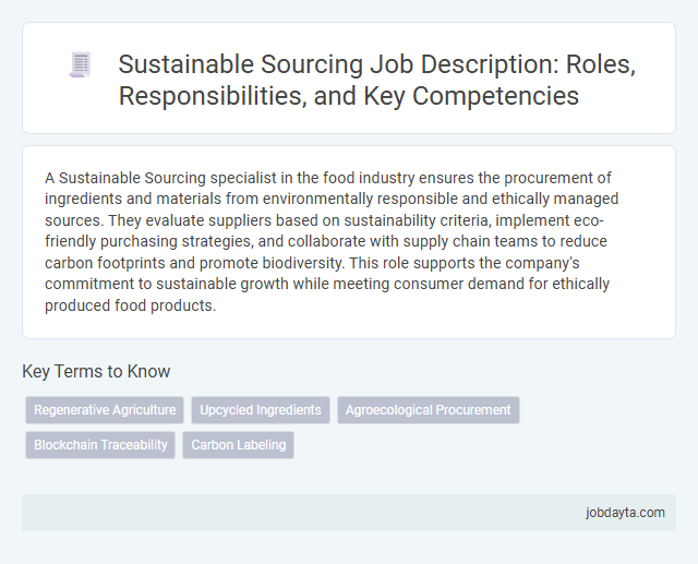 Sustainable Sourcing Job Description: Roles, Responsibilities, and Key Competencies