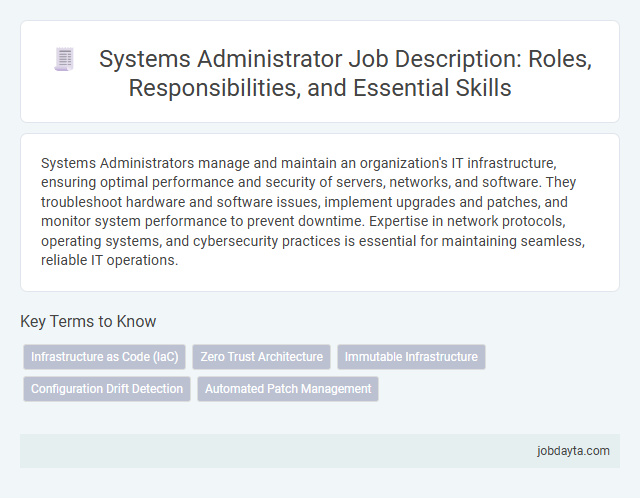 Systems Administrator Job Description: Roles, Responsibilities, and Essential Skills