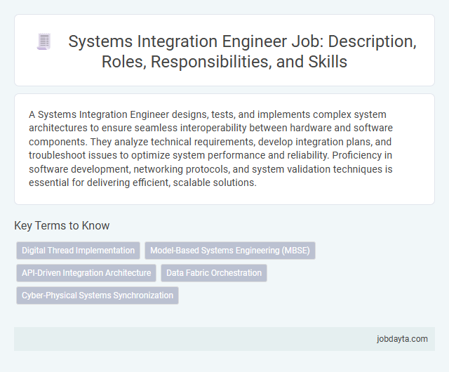 Systems Integration Engineer Job: Description, Roles, Responsibilities, and Skills