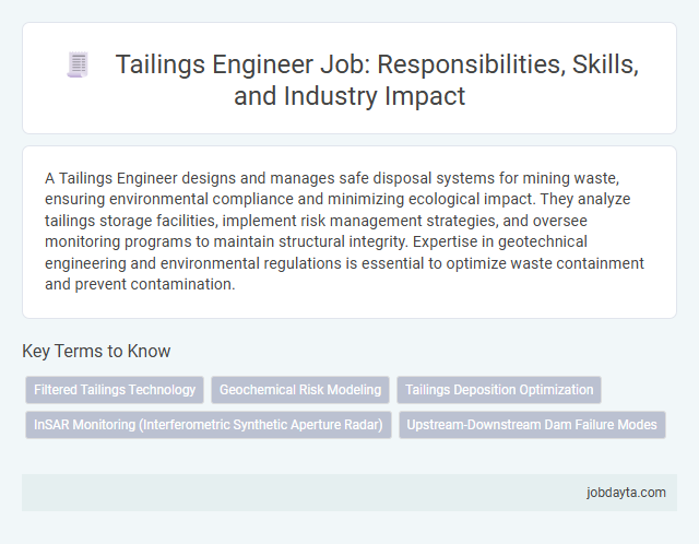Tailings Engineer Job: Responsibilities, Skills, and Industry Impact