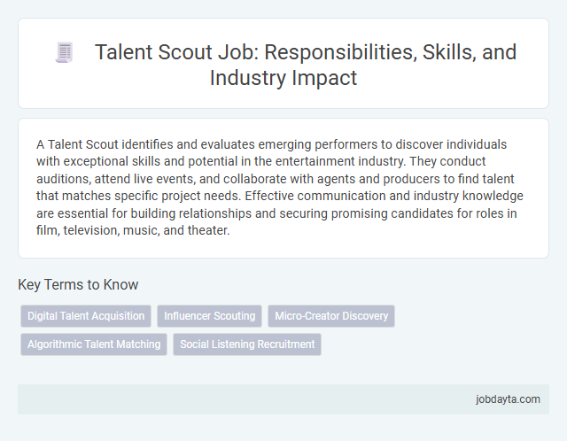 Talent Scout Job: Responsibilities, Skills, and Industry Impact