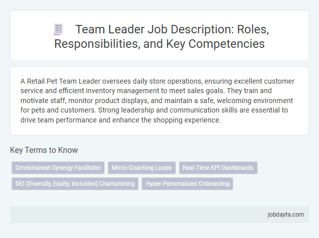 Team Leader Job Description: Roles, Responsibilities, and Key Competencies
