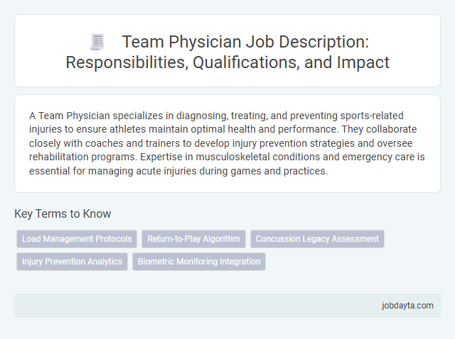 Team Physician Job Description: Responsibilities, Qualifications, and Impact