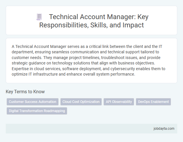 Technical Account Manager: Key Responsibilities, Skills, and Impact