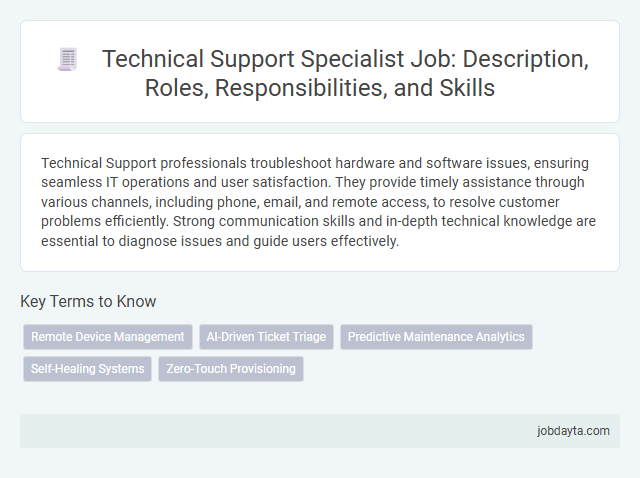 Technical Support Specialist Job: Description, Roles, Responsibilities, and Skills