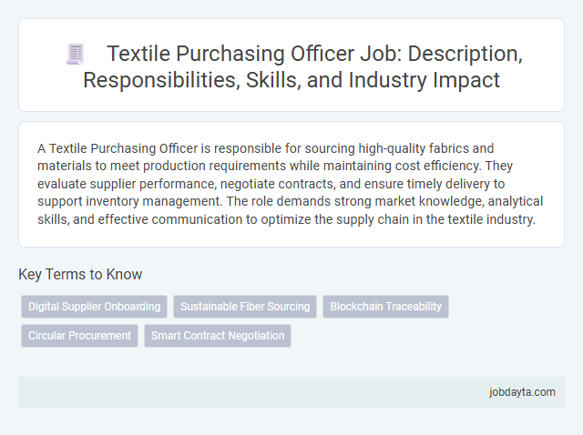 Textile Purchasing Officer Job: Description, Responsibilities, Skills, and Industry Impact
