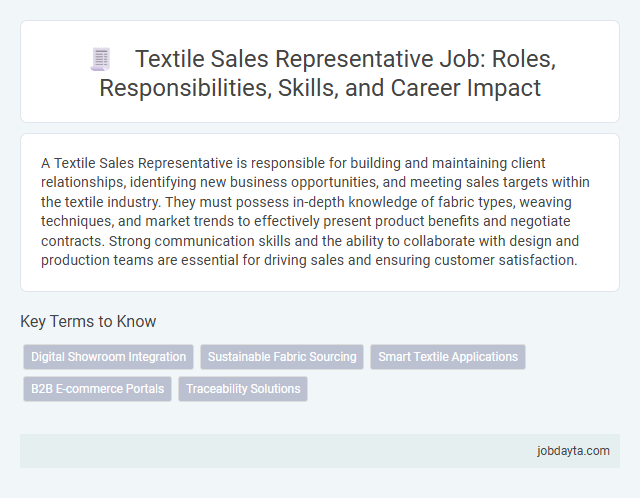 Textile Sales Representative Job: Roles, Responsibilities, Skills, and Career Impact