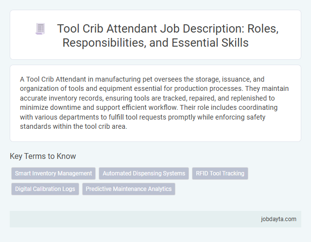 Tool Crib Attendant Job Description: Roles, Responsibilities, and Essential Skills