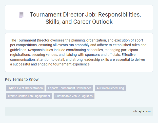 Tournament Director Job: Responsibilities, Skills, and Career Outlook
