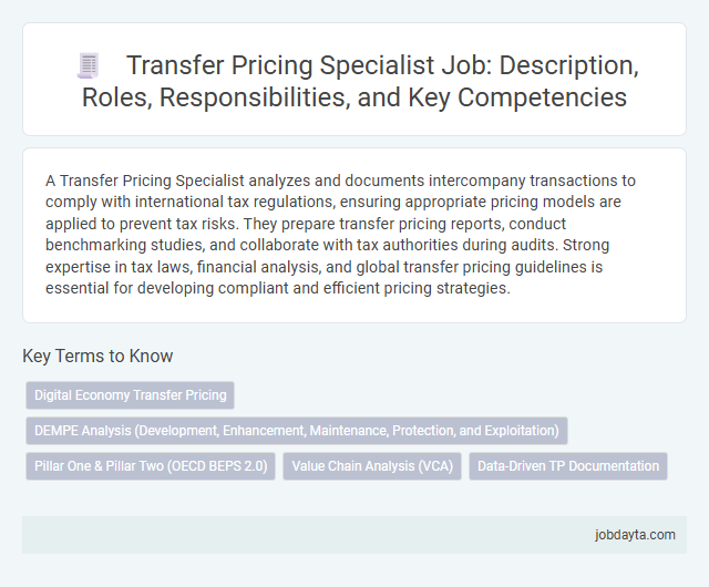 Transfer Pricing Specialist Job: Description, Roles, Responsibilities, and Key Competencies