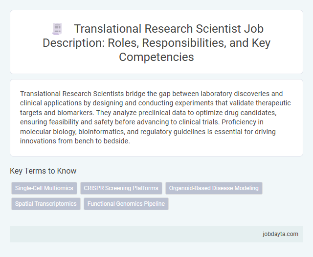 Translational Research Scientist Job Description: Roles, Responsibilities, and Key Competencies