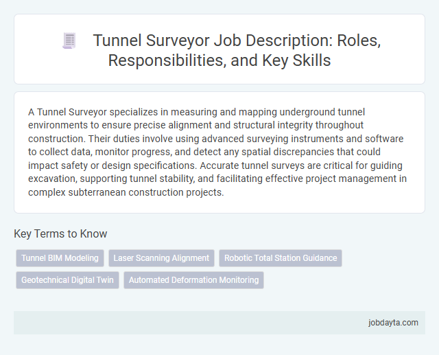 Tunnel Surveyor Job Description: Roles, Responsibilities, and Key Skills
