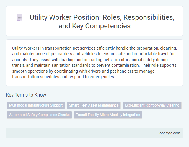 Utility Worker Position: Roles, Responsibilities, and Key Competencies