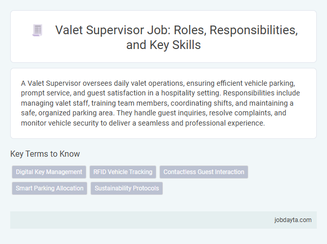 Valet Supervisor Job: Roles, Responsibilities, and Key Skills