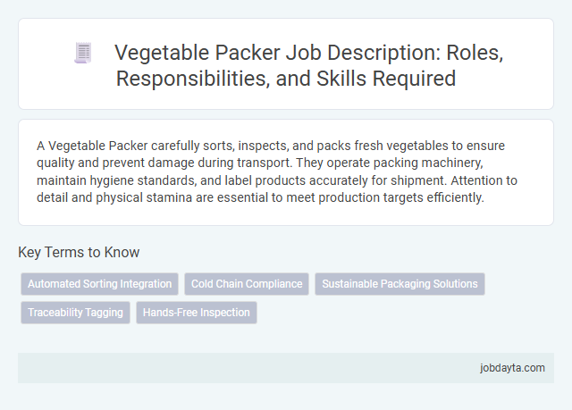 Vegetable Packer Job Description: Roles, Responsibilities, and Skills Required
