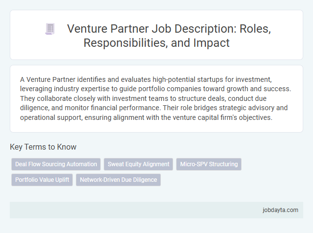Venture Partner Job Description: Roles, Responsibilities, and Impact