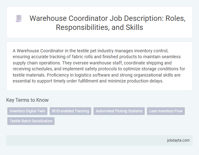 Warehouse Coordinator Job Description: Roles, Responsibilities, and Skills