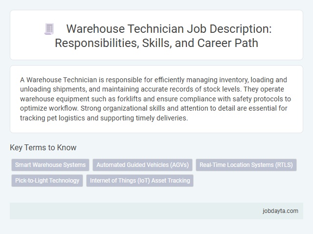 Warehouse Technician Job Description: Responsibilities, Skills, and Career Path
