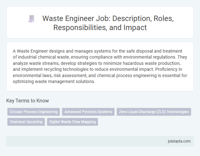 Waste Engineer Job: Description, Roles, Responsibilities, and Impact