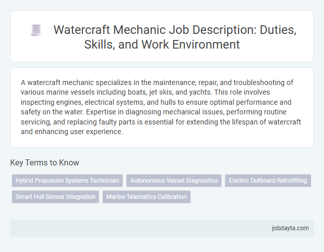 Watercraft Mechanic Job Description: Duties, Skills, and Work Environment