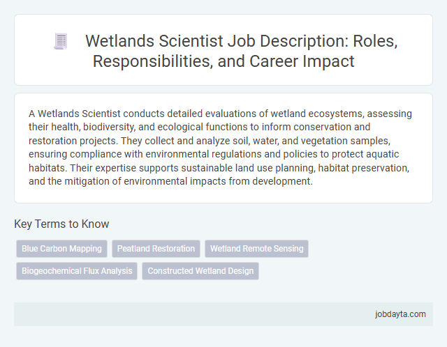 Wetlands Scientist Job Description: Roles, Responsibilities, and Career Impact