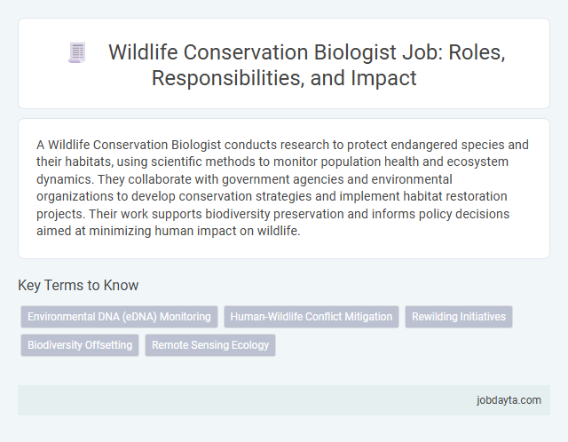 Wildlife Conservation Biologist Job: Roles, Responsibilities, and Impact