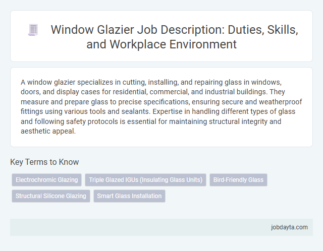 Window Glazier Job Description: Duties, Skills, and Workplace Environment