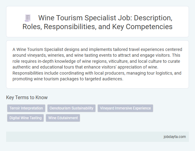 Wine Tourism Specialist Job: Description, Roles, Responsibilities, and Key Competencies