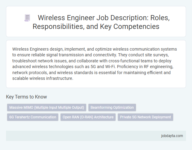 Wireless Engineer Job Description: Roles, Responsibilities, and Key Competencies