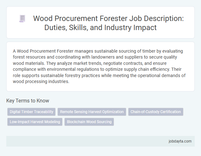 Wood Procurement Forester Job Description: Duties, Skills, and Industry Impact