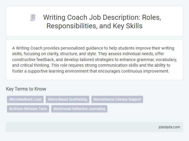 Writing Coach Job Description: Roles, Responsibilities, and Key Skills