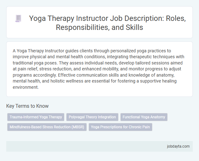 Yoga Therapy Instructor Job Description: Roles, Responsibilities, and Skills