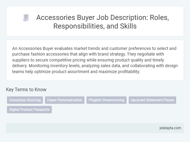 Accessories Buyer Job Description: Roles, Responsibilities, and Skills