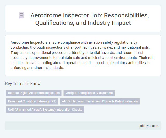 Aerodrome Inspector Job: Responsibilities, Qualifications, and Industry Impact