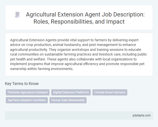 Agricultural Extension Agent Job Description: Roles, Responsibilities, and Impact