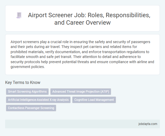Airport Screener Job: Roles, Responsibilities, and Career Overview