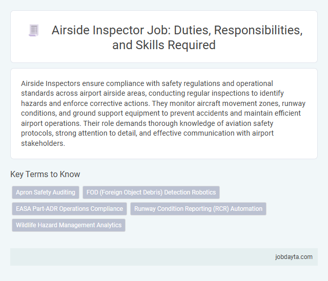 Airside Inspector Job: Duties, Responsibilities, and Skills Required