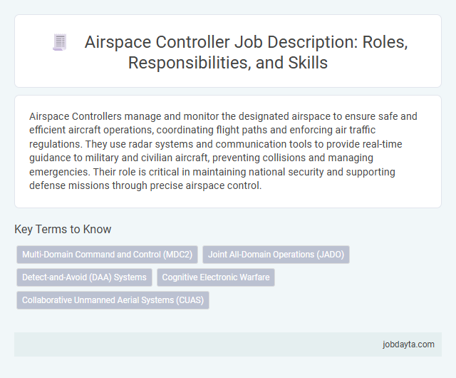 Airspace Controller Job Description: Roles, Responsibilities, and Skills