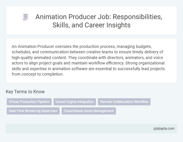 Animation Producer Job: Responsibilities, Skills, and Career Insights