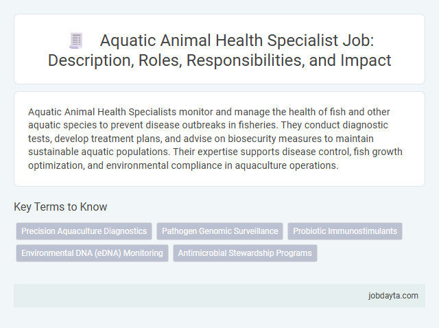 Aquatic Animal Health Specialist Job: Description, Roles, Responsibilities, and Impact