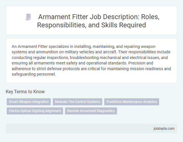 Armament Fitter Job Description: Roles, Responsibilities, and Skills Required