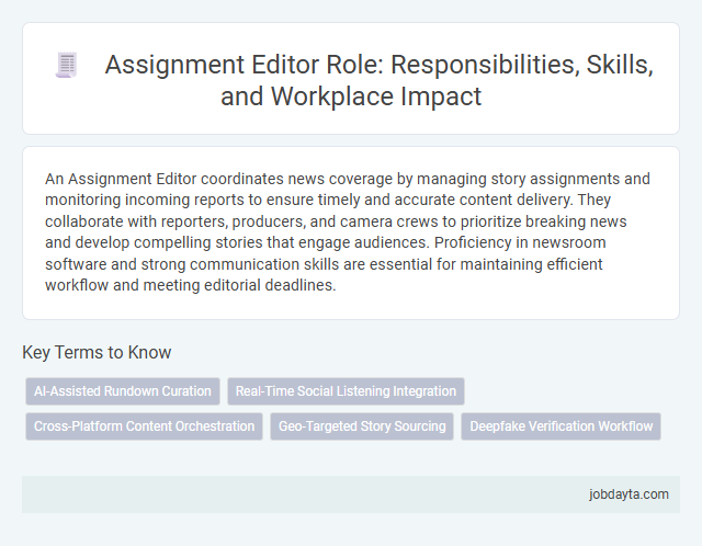 Assignment Editor Role: Responsibilities, Skills, and Workplace Impact
