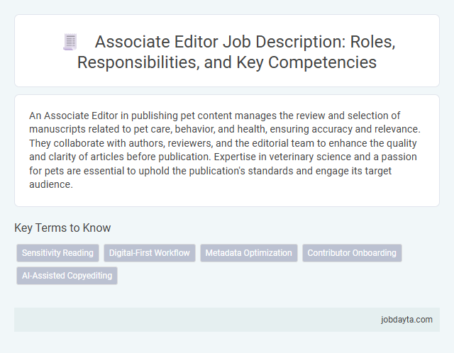 Associate Editor Job Description: Roles, Responsibilities, and Key Competencies
