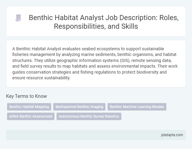 Benthic Habitat Analyst Job Description: Roles, Responsibilities, and Skills