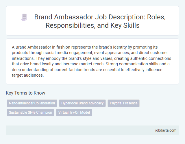 Brand Ambassador Job Description: Roles, Responsibilities, and Key Skills