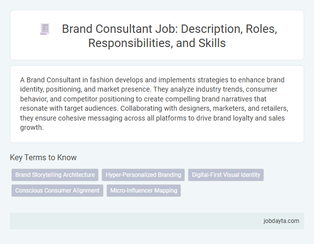 Brand Consultant Job: Description, Roles, Responsibilities, and Skills