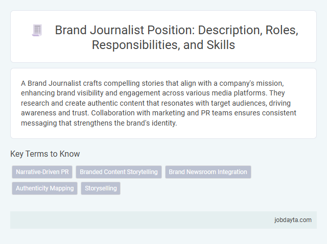 Brand Journalist Position: Description, Roles, Responsibilities, and Skills
